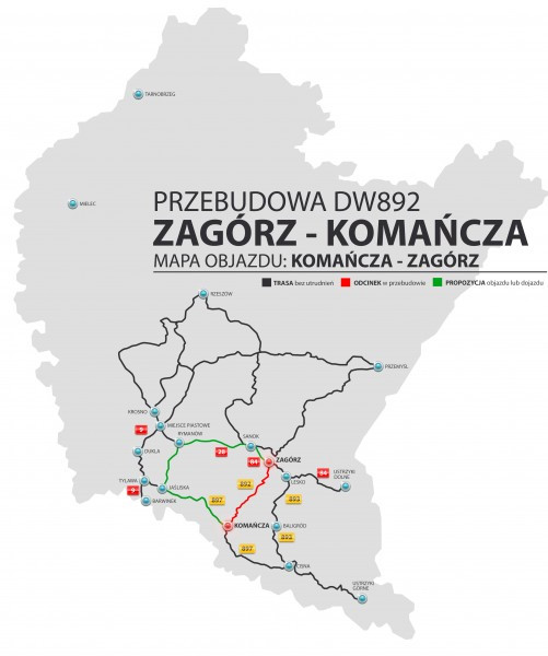 Nie chcesz stać w korkach? Zobacz mapy z objazdami