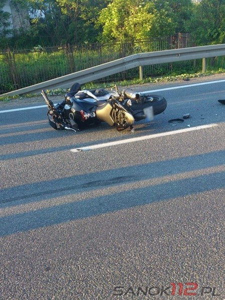 Groźny wypadek motocyklisty