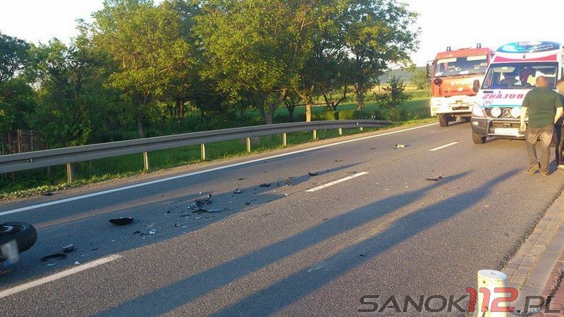 Groźny wypadek motocyklisty