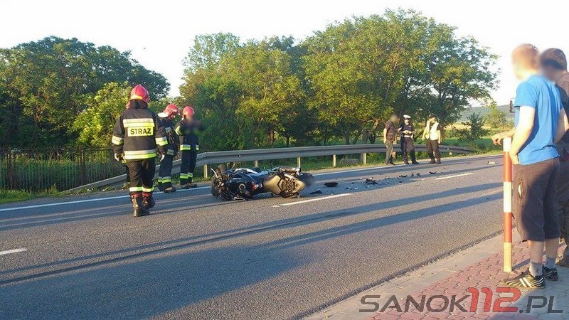 Groźny wypadek motocyklisty
