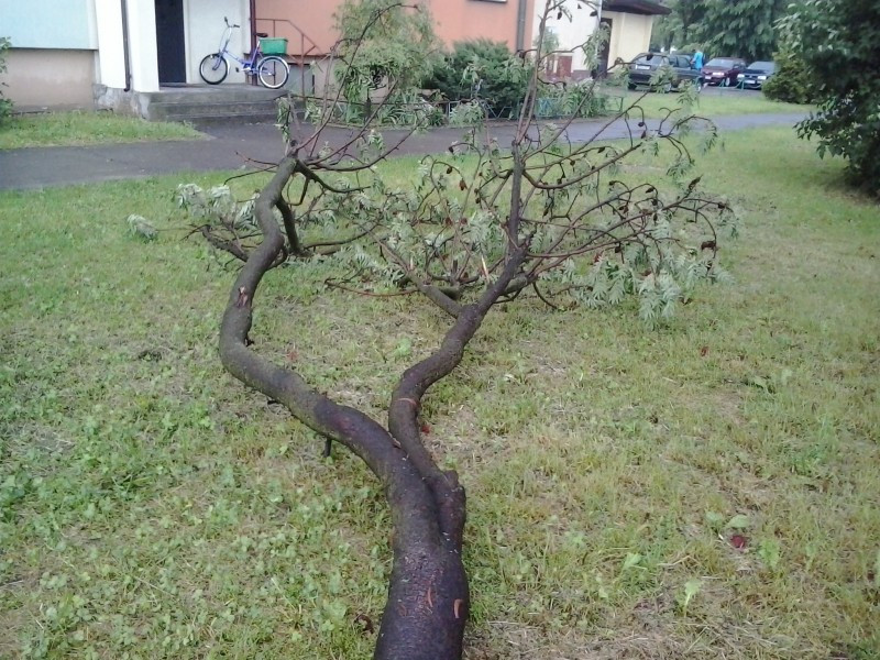 Potężna ulewa nad Sanokiem. Wiatr zerwał dach gimnazjum
