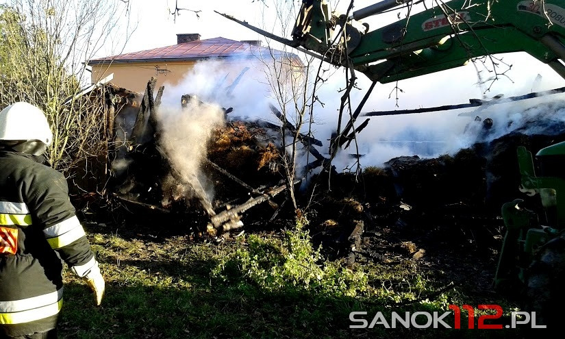 Pożar budynku gospodarczego w Jaćmierzu