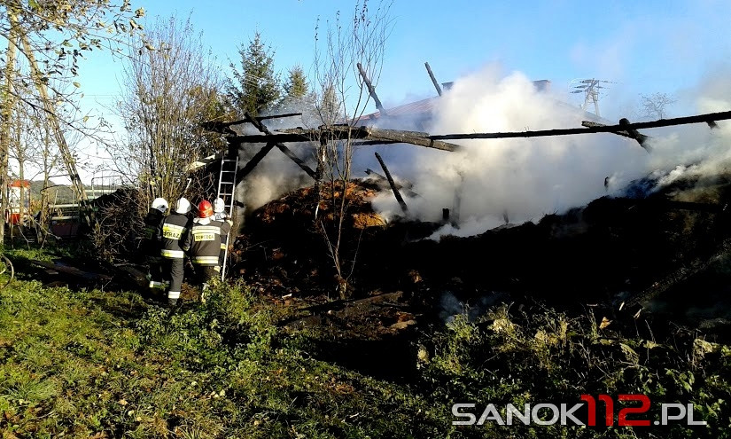 Pożar budynku gospodarczego w Jaćmierzu