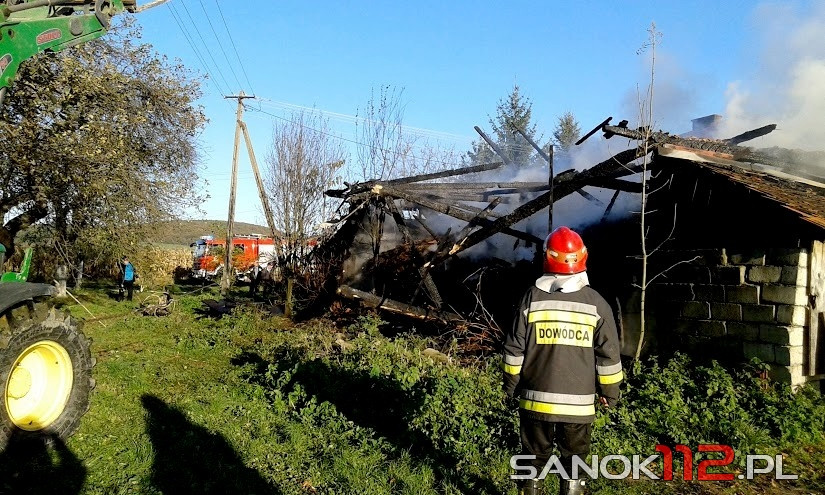 Pożar budynku gospodarczego w Jaćmierzu