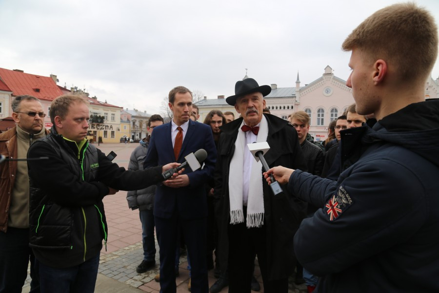 Korwin Mikke z wizytą w Sanoku