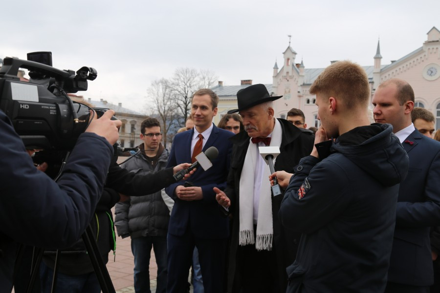 Korwin Mikke z wizytą w Sanoku