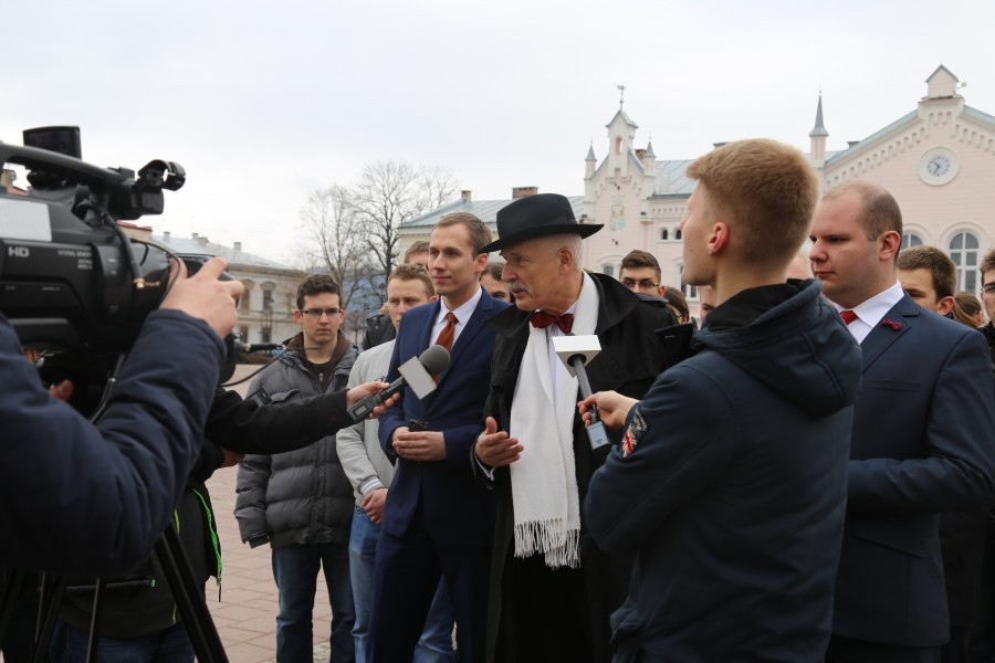 Korwin Mikke z wizytą w Sanoku