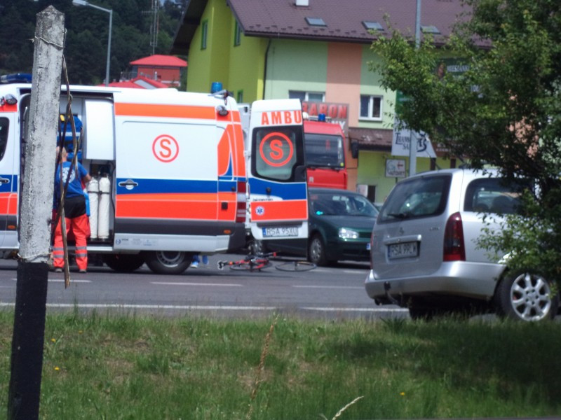 Samochód wjechał w rowerzystę