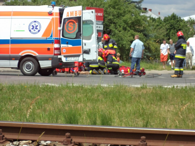 Samochód wjechał w rowerzystę