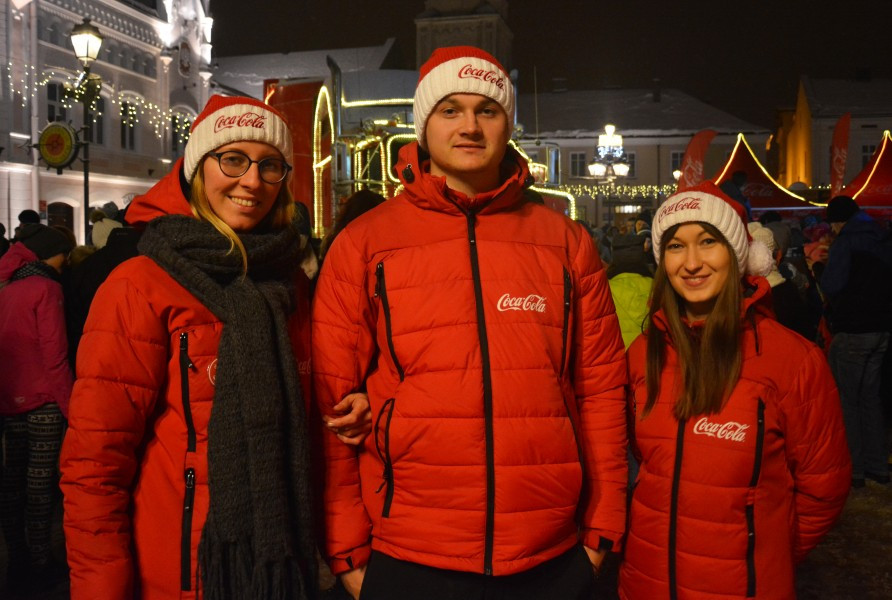 Tłumy sanoczan do świątecznej ciężarówki Coca-Coli [ZDJĘCIA, WIDEO]