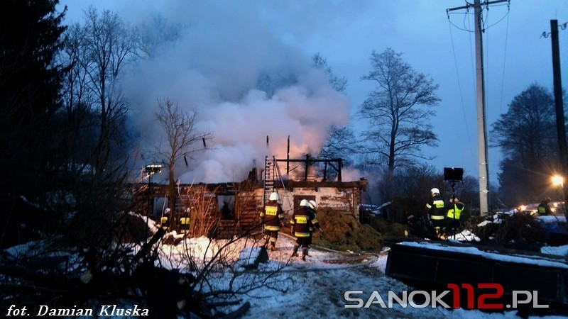 Spłonął budynek gospodarczy. W środku były zwierzęta [ZDJĘCIA]