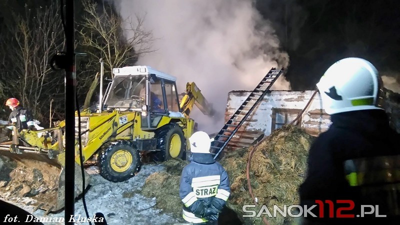 Spłonął budynek gospodarczy. W środku były zwierzęta [ZDJĘCIA]