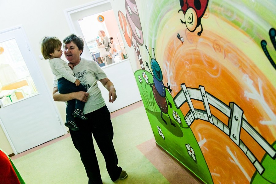 Sanocki oddział dziecięcy pokolorowany przez Śnieżkę