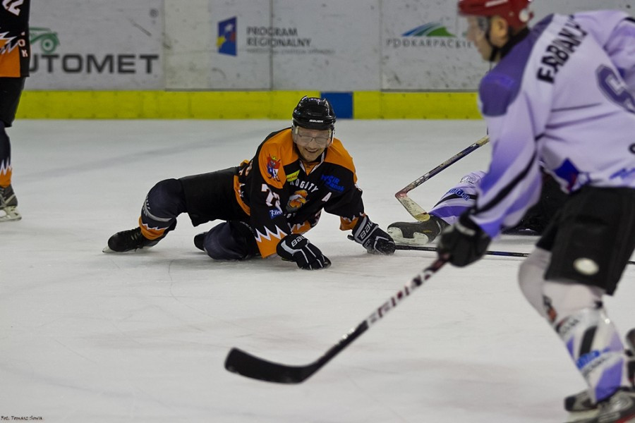 WOŚP 2017. Hokejowe emocje wróciły na sanocki lód. Koguty oskubały Niedźwiedzie [ZOBACZ ZDJĘCIA]