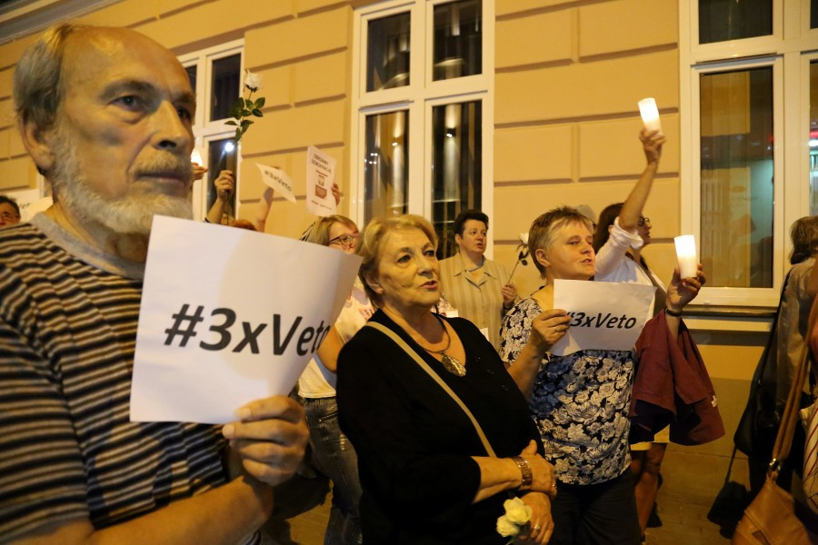 Kolejny dzień protestów pod sądem [OBSZERNA FOTORELACJA]