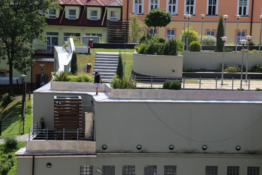 Niebezpieczne zabawy na dachu