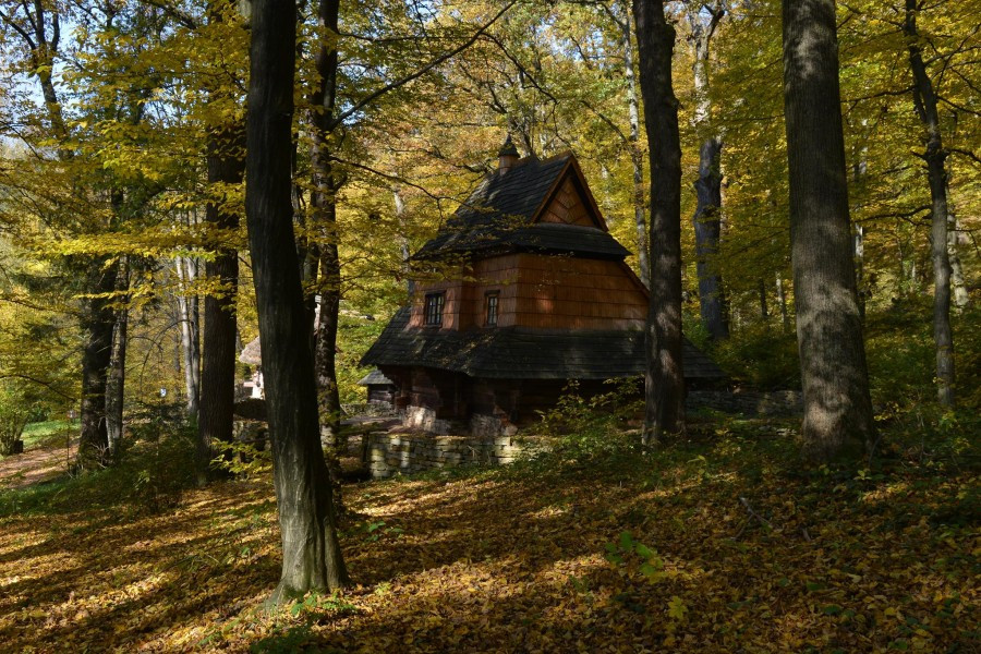 Skansen skąpany w jesiennym słońcu [ZDJĘCIA]
