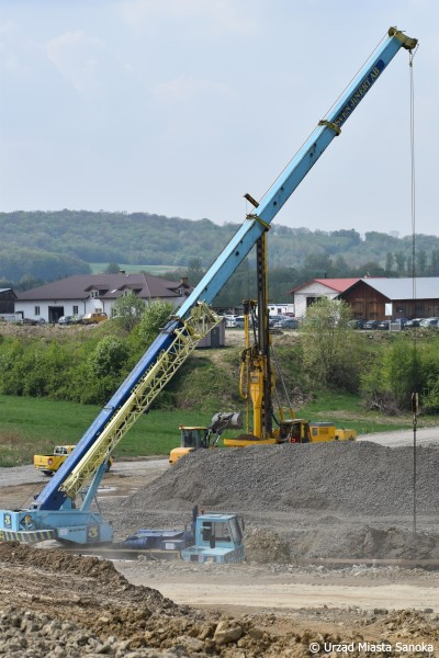 Minister Adamczyk na budowie sanockiej obwodnicy [ZDJĘCIA]