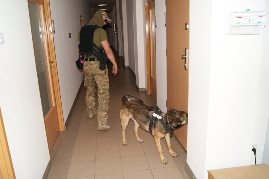 Bomba i ewakuacja pracowników PGNiG w Sanoku [ZDJĘCIA]