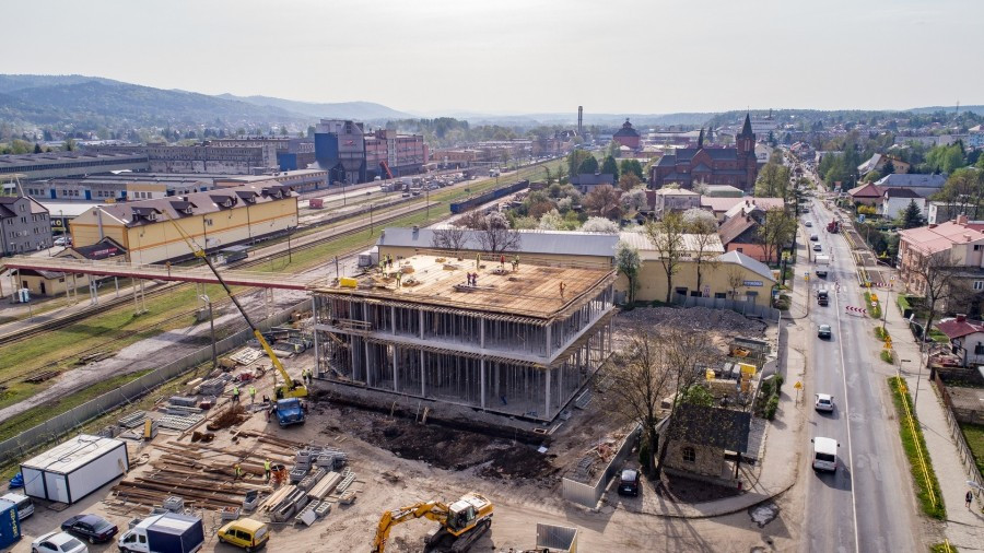 Nowy dworzec z lotu ptaka