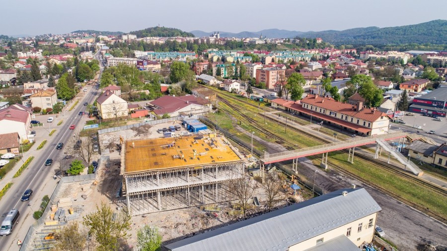 Nowy dworzec z lotu ptaka