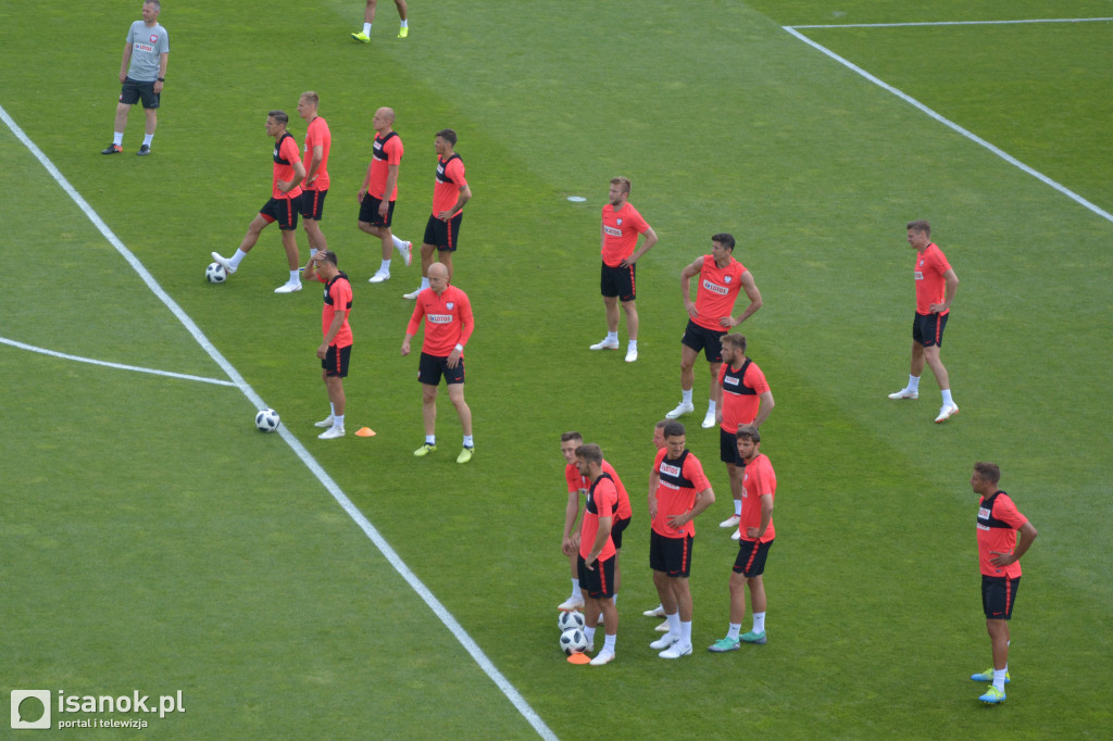 Poranny trening piłkarzy w Arłamowie