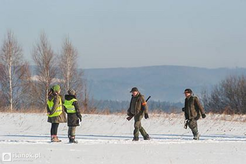 Ludzie w przebraniu stanęli na drodze myśliwych. Bronią dzików.