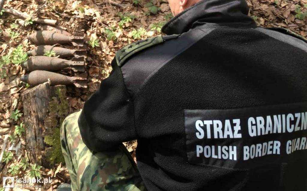 Kilkadziesiąt granatów z II wojny światowej znaleźli strażnicy graniczni z placówki w Wetlinie