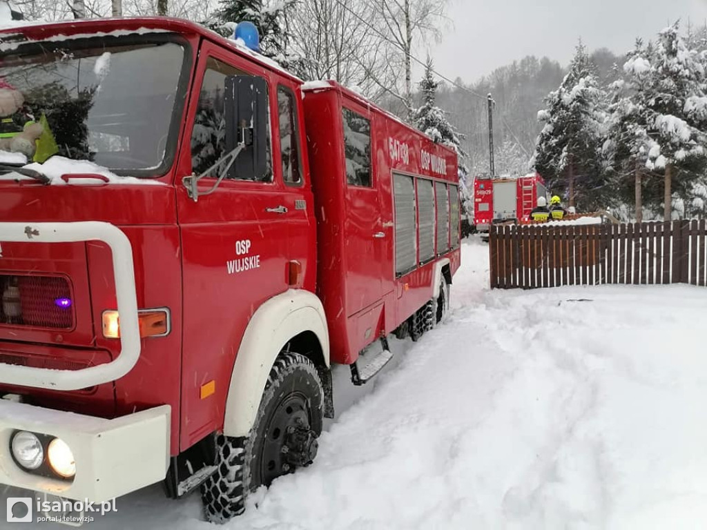 Pożar domku letniskowego w Załużu [13.02.2021]