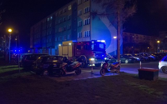 Nocny pożar w Sanoku [ZDJĘCIA]