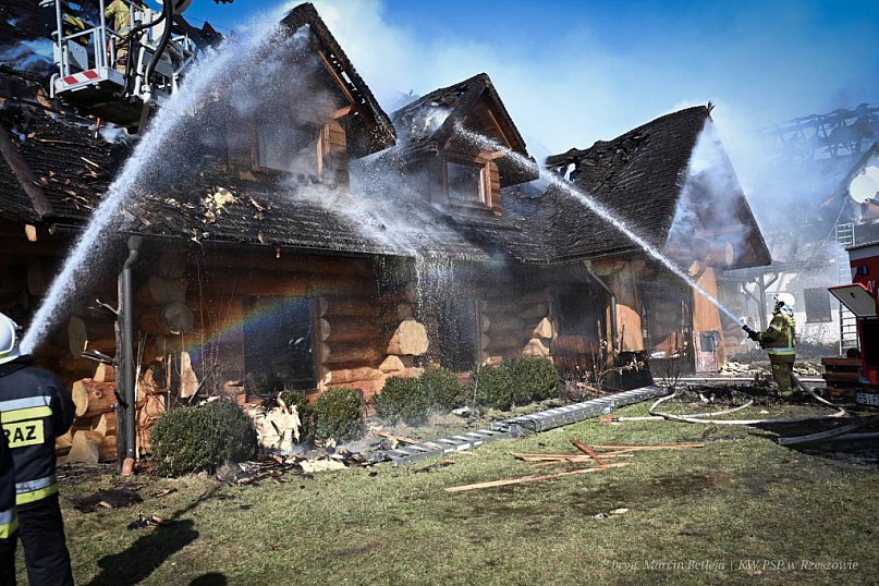 Pożar restauracji w Bieszczadach